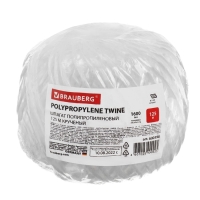 Шпагат полипропиленовый BRAUBERG, длина 125 м, d=2 мм, линейная плотность 1600 текс Шпагат полипропиленовый BRAUBERG, длина 125 м, d=2 мм, линейная плотность 1600 текс