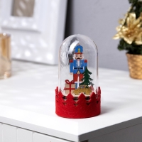 Светодиодная фигура под куполом &laquo;Щелкунчик&raquo; 6 &times; 9.5 &times; 6 см, дерево, батарейки LR1130х3 (в комплекте), свечение тёплое белое