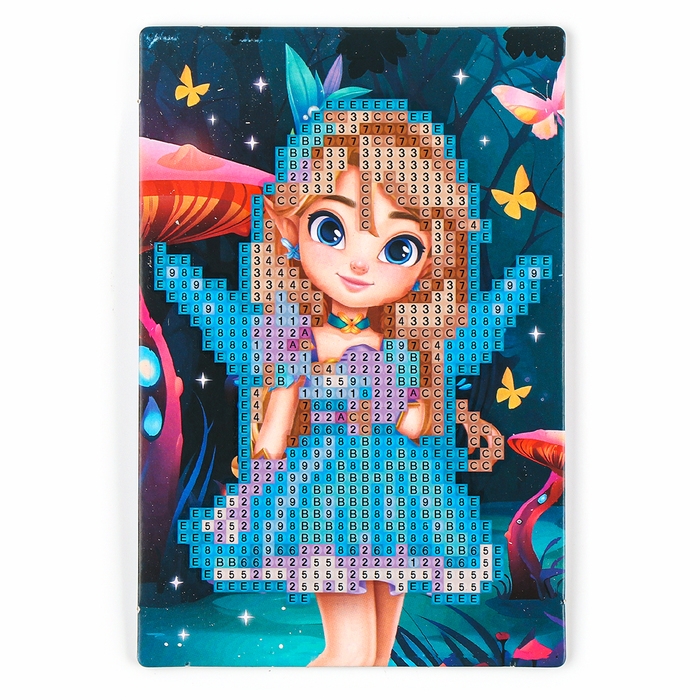 Алмазная мозаика для детей со светящимися стразами &laquo;Фея&raquo;, 10 х 15 см, набор для творчества