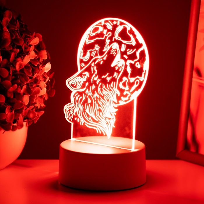 Светильник "Волк" LED белый 12х9,5х16 см RISALUX