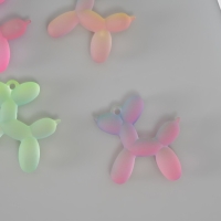 Подвеска для творчества пластик "Воздушный шарик - Собачка" МИКС матовая 1,1х4,5х4,7 см