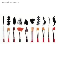 Набор кистей, синтетика, 6 штук, Artberry, в блистере Набор кистей, синтетика, 6 штук, Artberry, в блистере