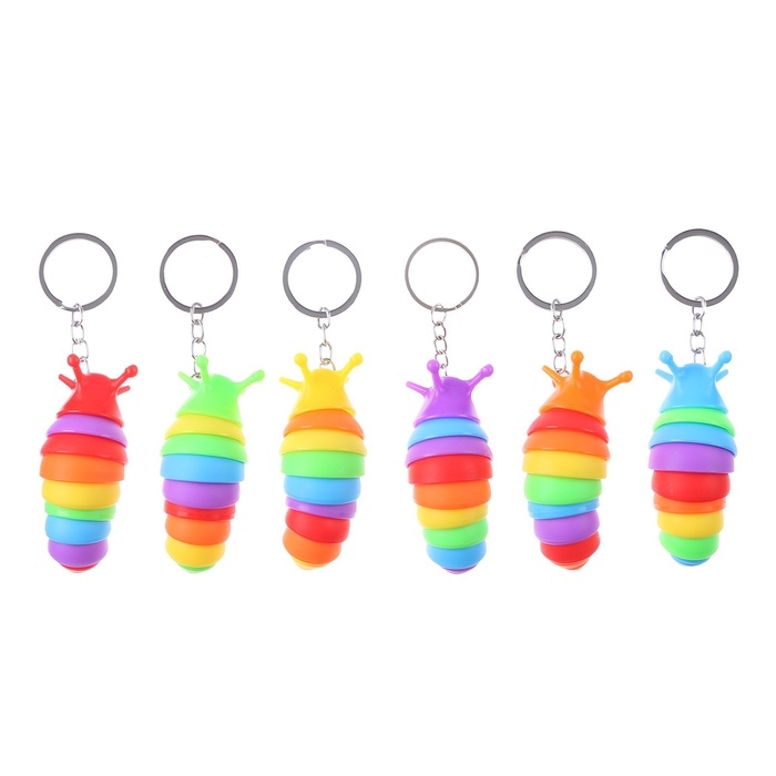 Игрушка антистресс гусеница &laquo;Чик-чирик&raquo;, цвета МИКС, брелок, в шоубоксе