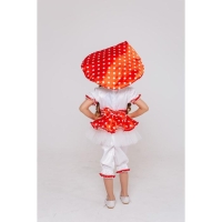 Карнавальный костюм &laquo;Мухомор&raquo;, платье, панталоны, шапка, размер 116-60