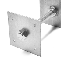 Анкер ЛОМ, регулируемый по высоте, оцинкованный, М20х200х120 мм