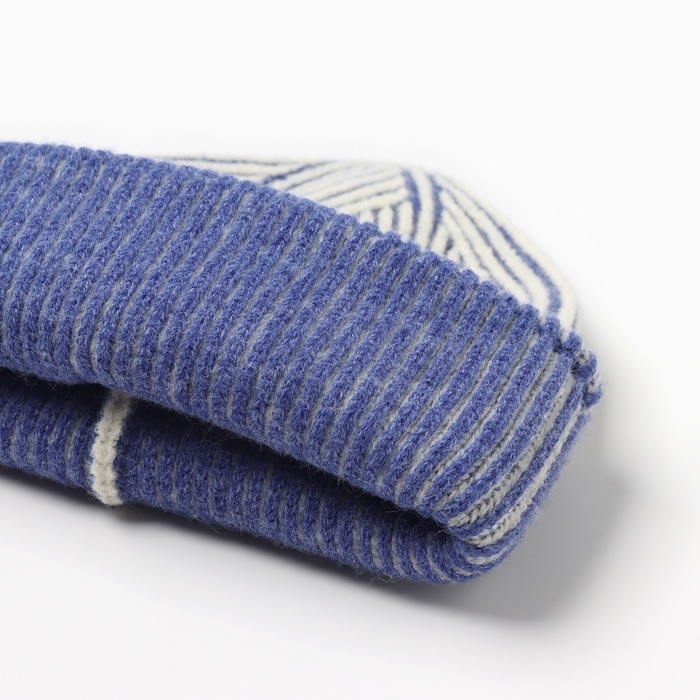 Шапка женская MINAKU, цвет синий, размер 56-58 Шапка женская MINAKU, цвет синий, размер 56-58