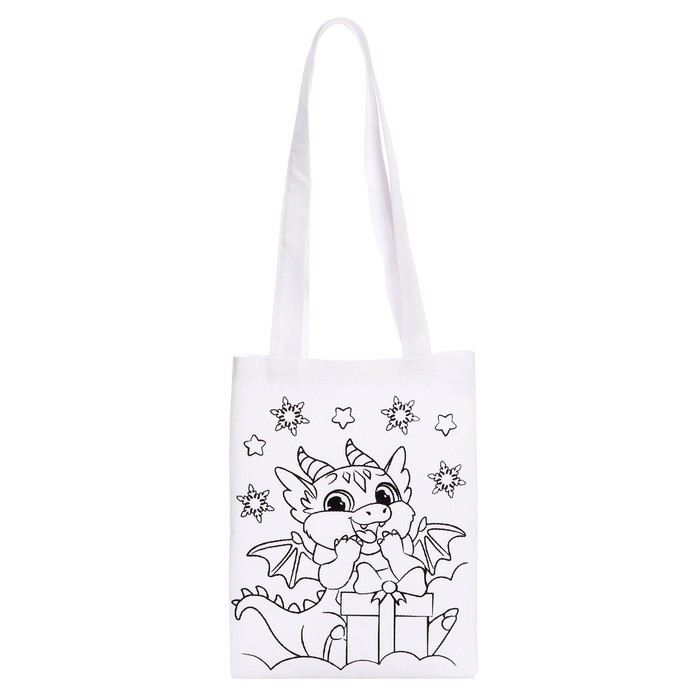 Сумка-шопер, раскраска &laquo;Дракон. Новый год&raquo;