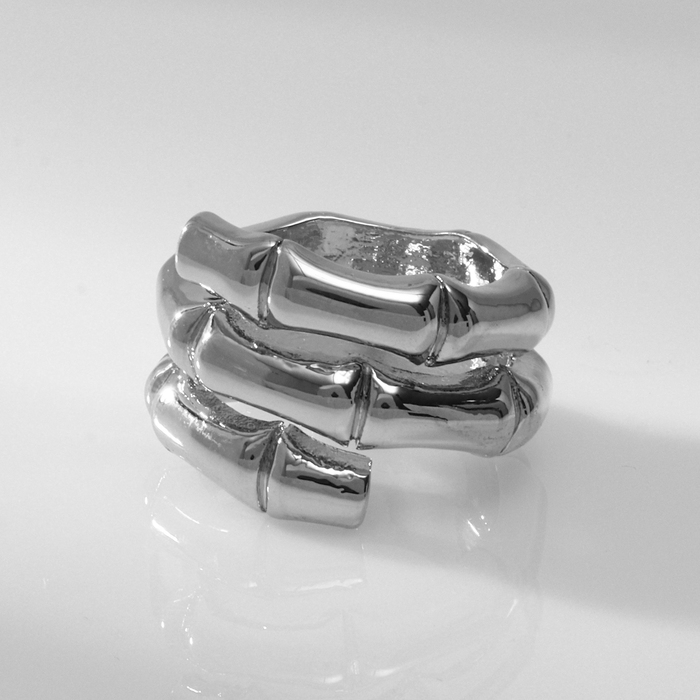 Кольцо металл «Тренд» бамбук, цвет серебро, размер 16 Кольцо металл «Тренд» бамбук, цвет серебро, размер 16