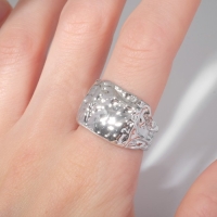 Кольцо «Мятые линии» квадрат, цвет серебро, безразмерное Кольцо «Мятые линии» квадрат, цвет серебро, безразмерное