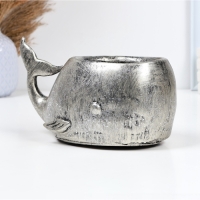 Подставка для мелочей "Кит" серебро, 15х25х15см Подставка для мелочей "Кит" серебро, 15х25х15см