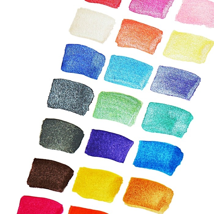 Акварель 24 цвета (12 классических + 12 перламутровых ) Calligrata