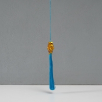 Подвеска текстиль, пластик "Китайский лев" голубая 2х4х14 см Подвеска текстиль, пластик "Китайский лев" голубая 2х4х14 см