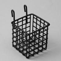 Корзина на сетку, 9×9×9,5 см, цвет чёрный Корзина на сетку, 9×9×9,5 см, цвет чёрный