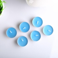 Набор чайных свечей ароматических "Морской бриз", 3,8х1,6 см, 3,5 ч, 12 г, 6 штук Набор чайных свечей ароматических "Морской бриз", 3,8х1,6 см, 3,5 ч, 12 г, 6 штук