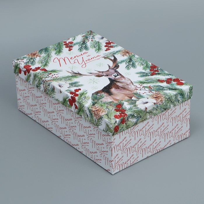 Набор подарочных коробок 6 в 1 &laquo;Новогодняя акварель&raquo;, 20 х 12.5 х 7.5 ‒ 32.5 х 20 х 12.5 см, Новый год