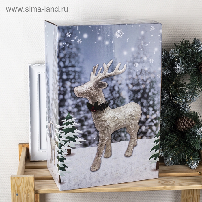 Светодиодная фигура «Олень серебристый» 30 × 46 × 15 см, акрил, батарейки CR2032х2 (в комплекте), свечение тёплое белое Светодиодная фигура «Олень серебристый» 30 × 46 × 15 см, акрил, батарейки CR2032х2 (в комплекте), свечение тёплое белое
