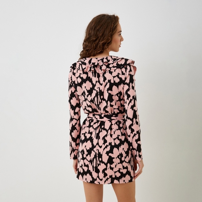 Платье женское с воланом MIST, размер 46, розовый Платье женское с воланом MIST, размер 46, розовый