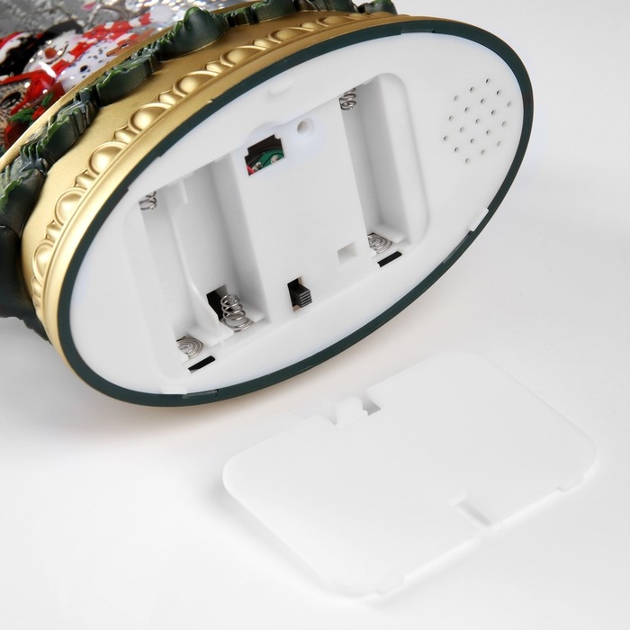 Фигура светодиодная &laquo;Новогодние мотивы&raquo;, 31.2х9.5х20.2 см, музыка, батарейки ААх3 (не в комплекте), USB, свечение тёплое белое