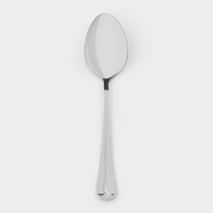 Ложка столовая &laquo;Уют&raquo;, длина 19,5 см, толщина 1,8 мм, цвет серебряный