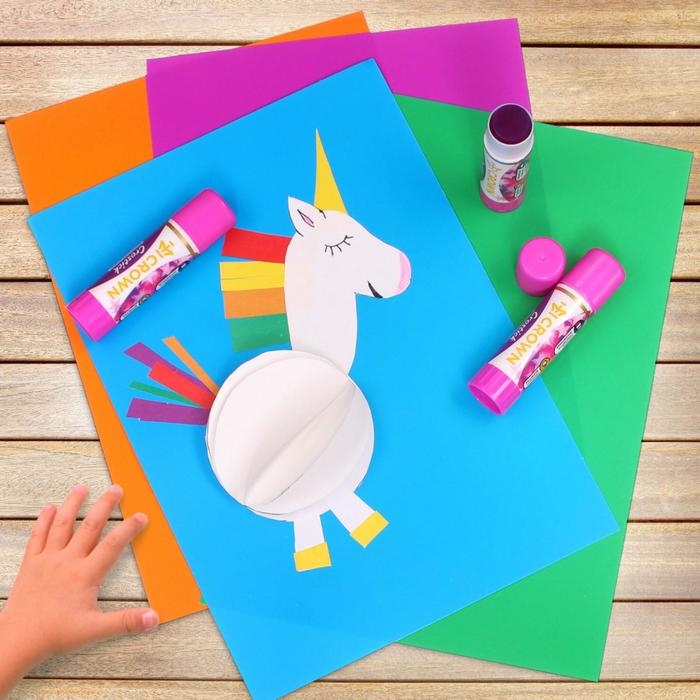 Клeй-карандаш 8 гр, Crown Magic PVP, с цветным индикатором