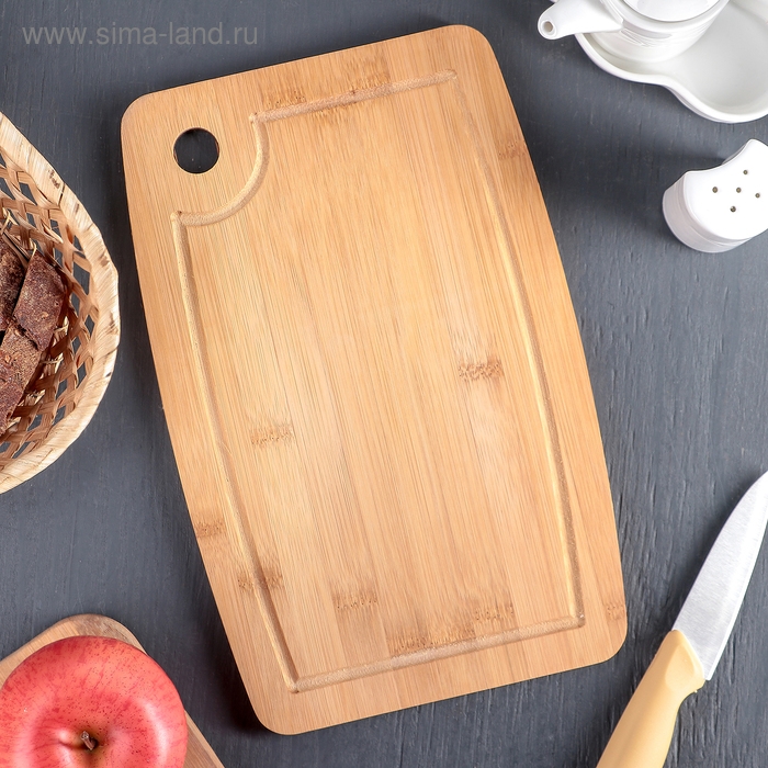 Доска разделочная Доляна &laquo;Бамбуковый лес&raquo;, бамбук, 28&times;18 см
