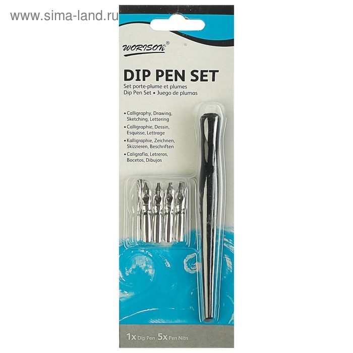 Набор перьев, 5 штук+1 штука держатель для перьев Набор перьев, 5 штук+1 штука держатель для перьев