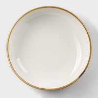 Тарелка фарфоровая глубокая Magistro &laquo;Церера&raquo;, 700 мл, d=18,5 см, цвет коричневый