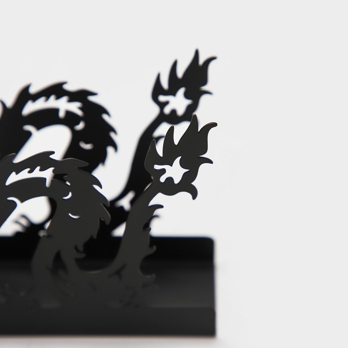 Салфетница Magistro &laquo;Дракон&raquo;, 14&times;4&times;9 см, цвет чёрный