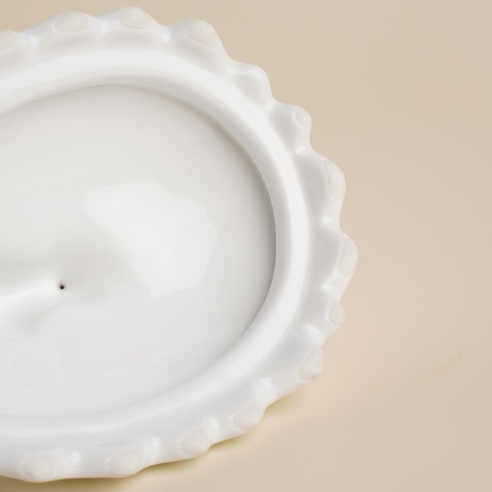 Конфетница керамическая SL Home &laquo;Пасхальные кролики&raquo;, 15,5&times;12&times;16 см, цвет белый