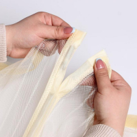 Сетка антимоскитная для дверей, 90 &times; 210 см, на магнитах, цвет бежевый