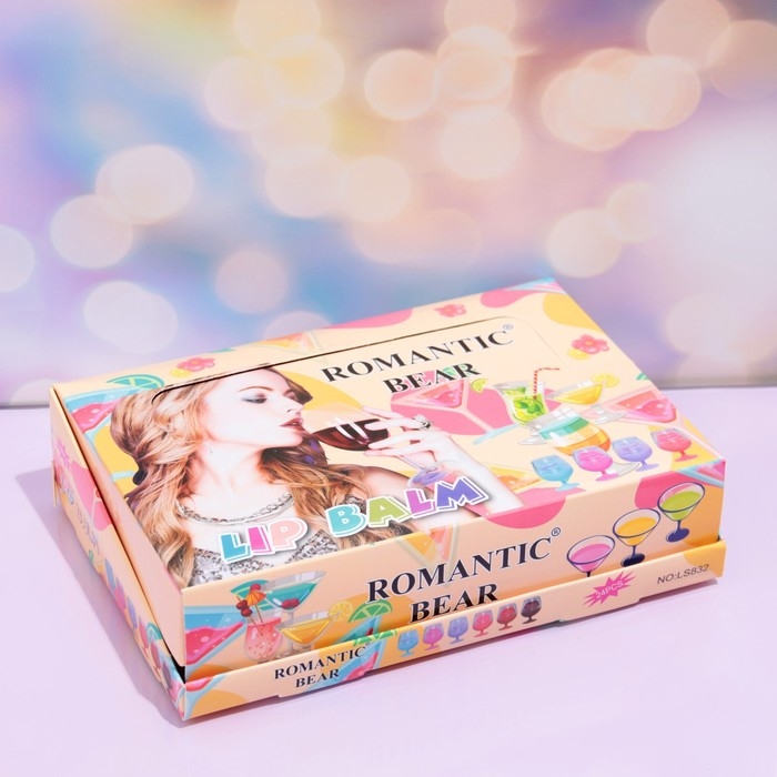 Бальзам для губ &laquo;Бокал&raquo;, микс цветов и ароматов, светящийся в темноте