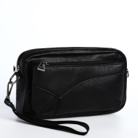 Сумка мужская через плечо, искусственная кожа, цвет чёрный Сумка мужская через плечо, искусственная кожа, цвет чёрный