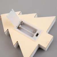 Ёлочная игрушка &laquo;Ёлочка с Дедом Морозом и оленем&raquo;, от батареек, свечение тёплое белое