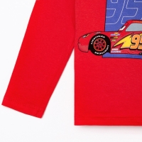 Футболка с длинным рукавом "Тачки", Disney, рост 86-92, красный