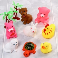 Набор резиновых игрушек для ванны &laquo;На острове&raquo;, с пищалкой, 8 шт, Крошка Я