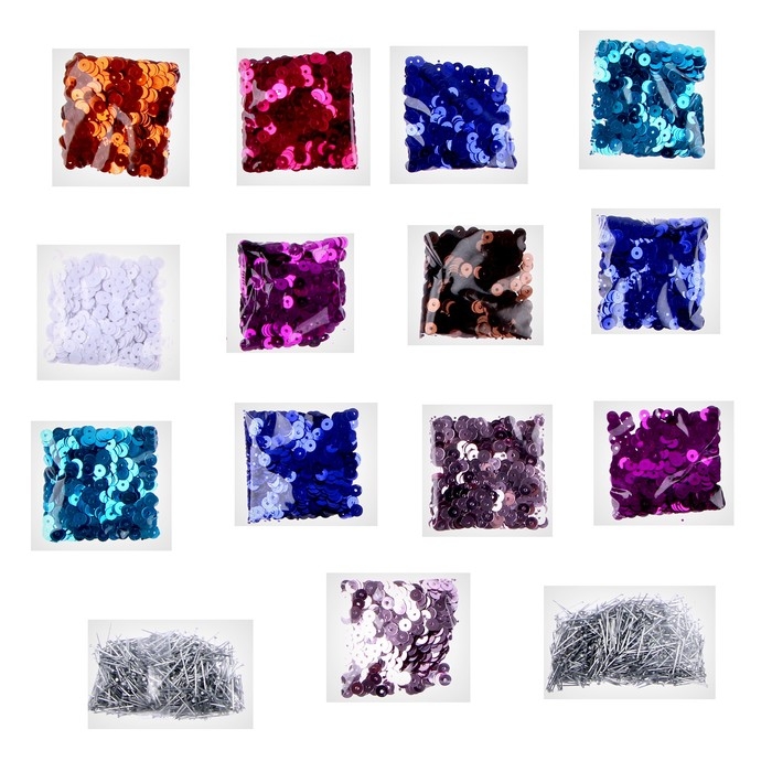 Аппликация пайетками для детей и раскраска - наклейки &laquo;Улыбки&raquo;, набор для творчества