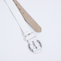 Ремень женский, ширина 3 см, винт, пряжка со вставкой, цвет белый Ремень женский, ширина 3 см, винт, пряжка со вставкой, цвет белый