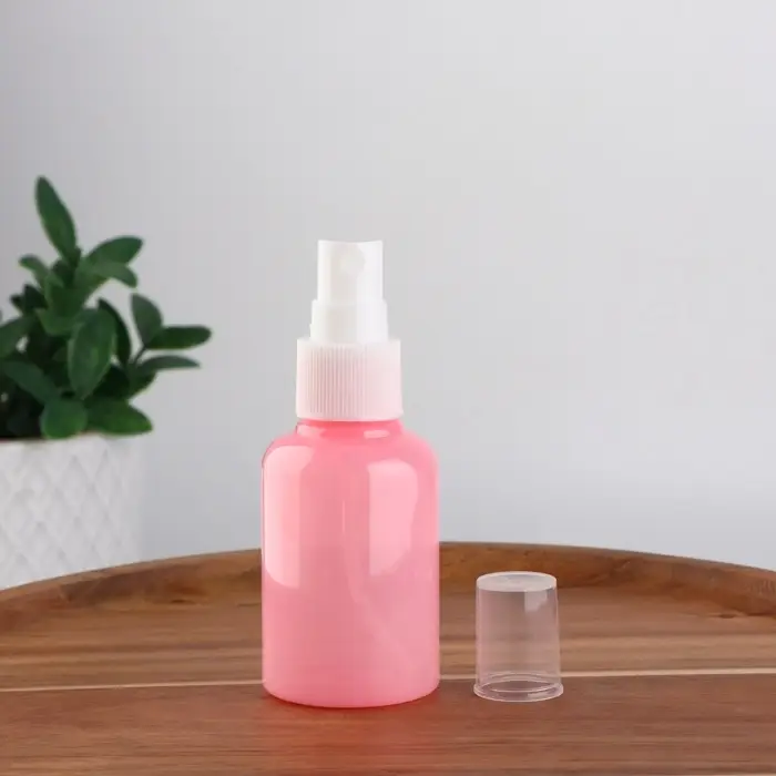 Бутылочка для хранения, с распылителем, 50 мл, розовая