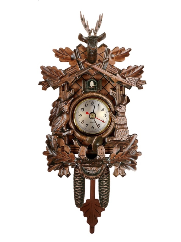 Часы настенные с кукушкой &laquo;Домик в лесу&raquo;, плавный ход, 24&times;11.6&times;5 см