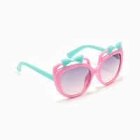 Очки солнцезащитные детские OneSun, бантики, 4.5&times;12 см, розово-голубые