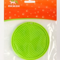 Коврик для лизания на присосках 10 х 10 см, зелёный