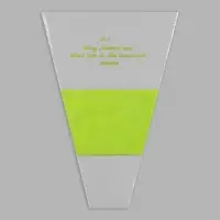 Пакет конус для цветов, с нетканым материалом, 26+7&times;37 см, салатовый