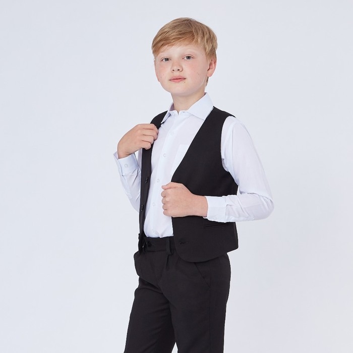 Школьный жилет для мальчика, чёрный, рост 146 (36/M)