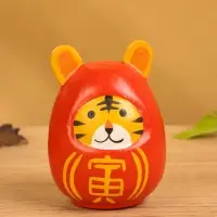 Деревянная кукла кокеши "Тигренок" цв. красный, 6х6х9 см