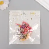 Шейкер для творчества PVC "Единорог с цветами" с глиттером МИКС 6х5,2 см