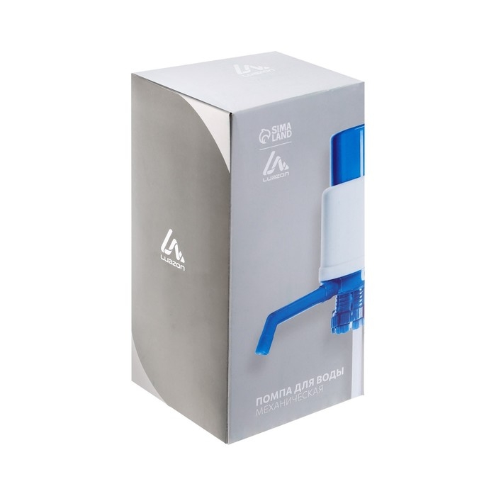 Помпа для воды Luazon, механическая, средняя, под бутыль от 11 до 19 л, голубая Помпа для воды Luazon, механическая, средняя, под бутыль от 11 до 19 л, голубая