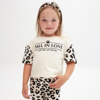 Футболка детская укороченная KAFTAN "Trendy" р.34 (122-128) Футболка детская укороченная KAFTAN "Trendy" р.34 (122-128)