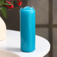 Свеча - цилиндр, 4×12 см, 15 ч, бирюза Свеча - цилиндр, 4×12 см, 15 ч, бирюза