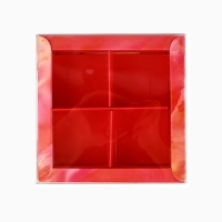 Коробка под 4 конфеты с ячейками &laquo;Яркие краски&raquo;, 10 х 10 х 3 см