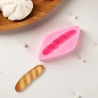 Молд &laquo;Багет&raquo;, силикон, 7,5&times;3,5&times;1,5 см, цвет розовый